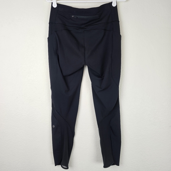 Lululemon Black Performance Leggings with Wide Waistband Pace Perfect Tight - Picture 5 of 14